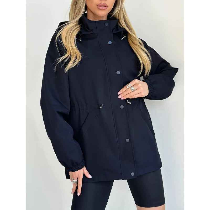 Womens Waterproof Slim-Fit Trench Coat