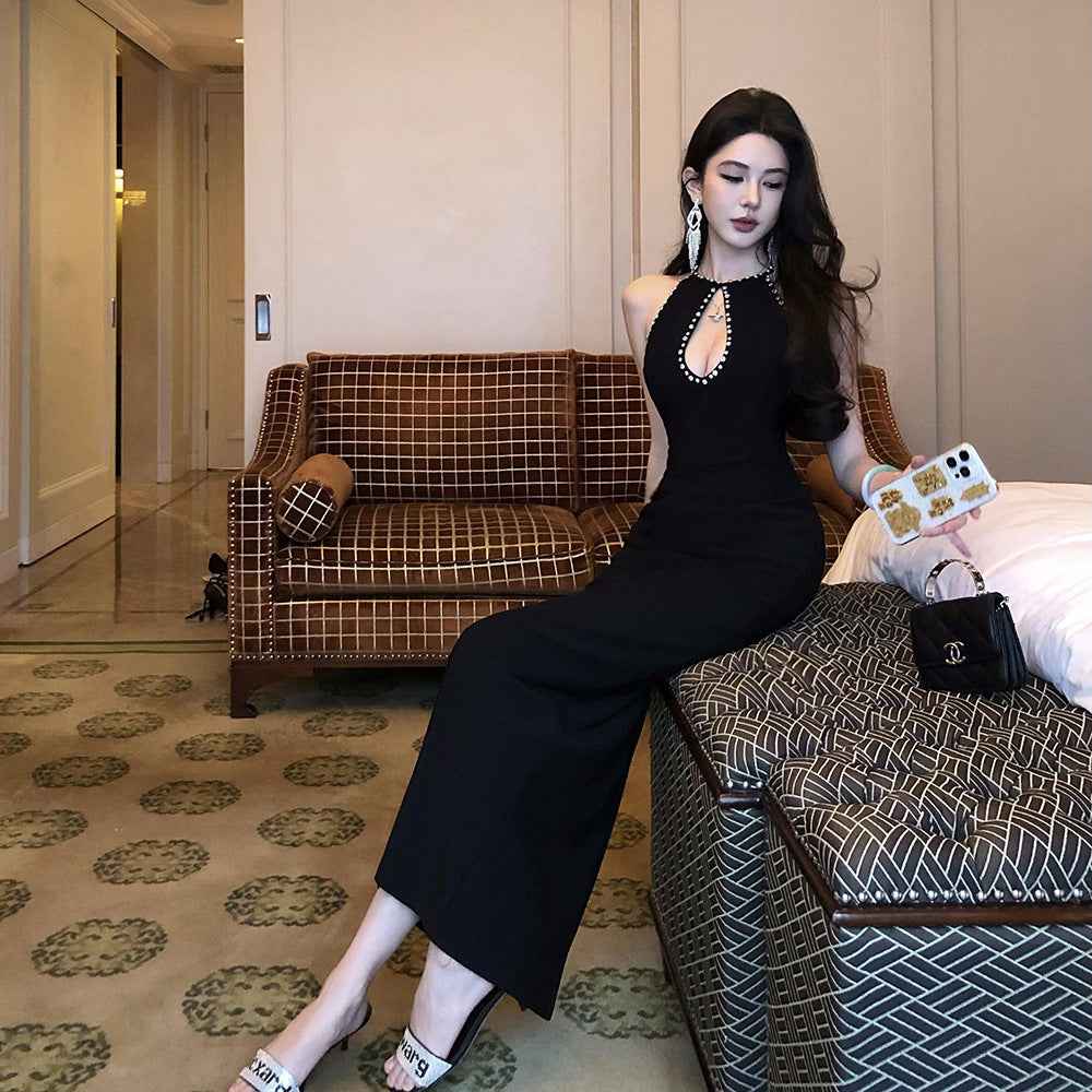 Off-shoulder Studded Bodycon Sheath Dress