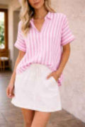 Womens Casual Short-sleeve Shirt