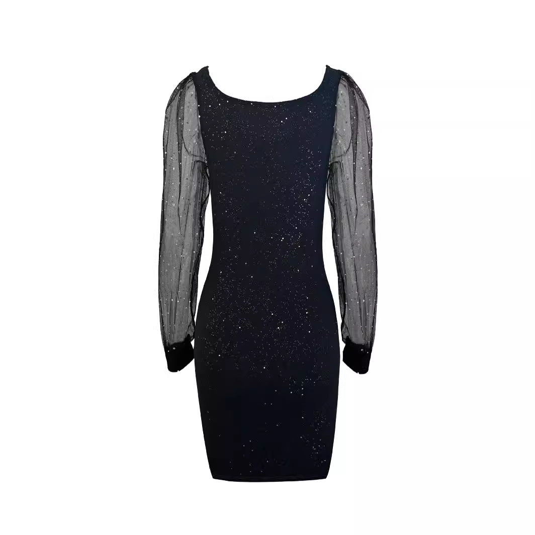 Milk Silk Bodycon Long-Sleeve Midi Dress — Elegant Commuter
