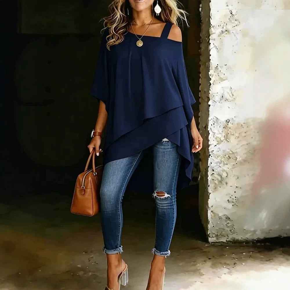 Solid-Colour Drawstring Oversized Casual Top — 4 Colours