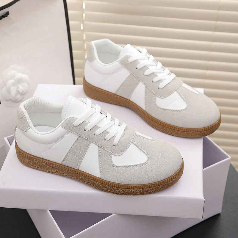 Women's Retro Flat Sneakers – Cross-Strap Casual Shoes | 2 Colours