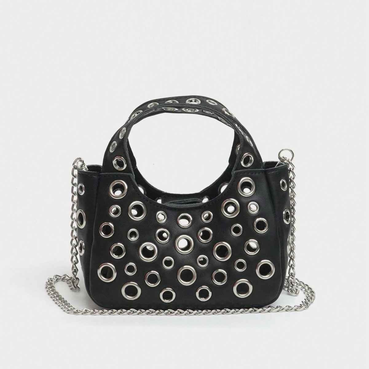 Rivet Bucket Bag — PU Crossbody, Vintage Style, 4 Colours