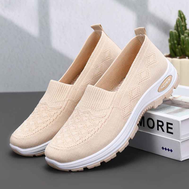 Flyknit Walking Shoes — Soft Sole, Non-Slip, Breathable