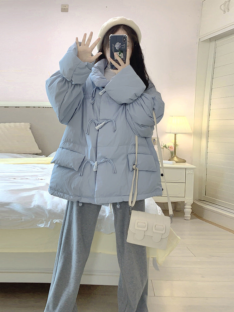 Cotton-Padded Coat with Princess Sleeves – 5 Pastel Colours