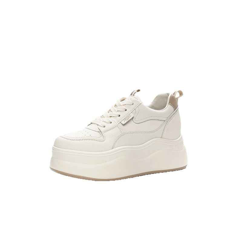 Platform Wedge Sneakers – Hidden Heel Lace-Up
