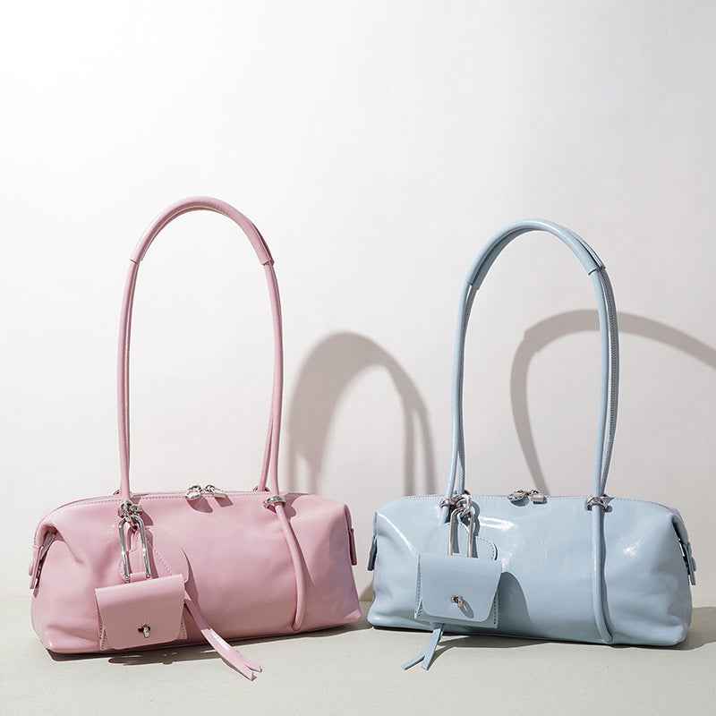 Genuine Leather Shoulder Bag – Large Capacity Everyday Tote