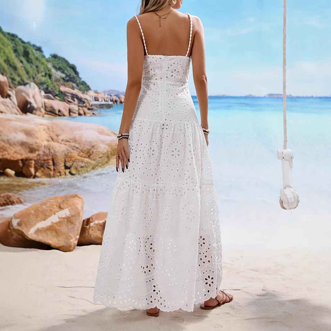 Women's Elegant Lace Sleeveless Slip Dress