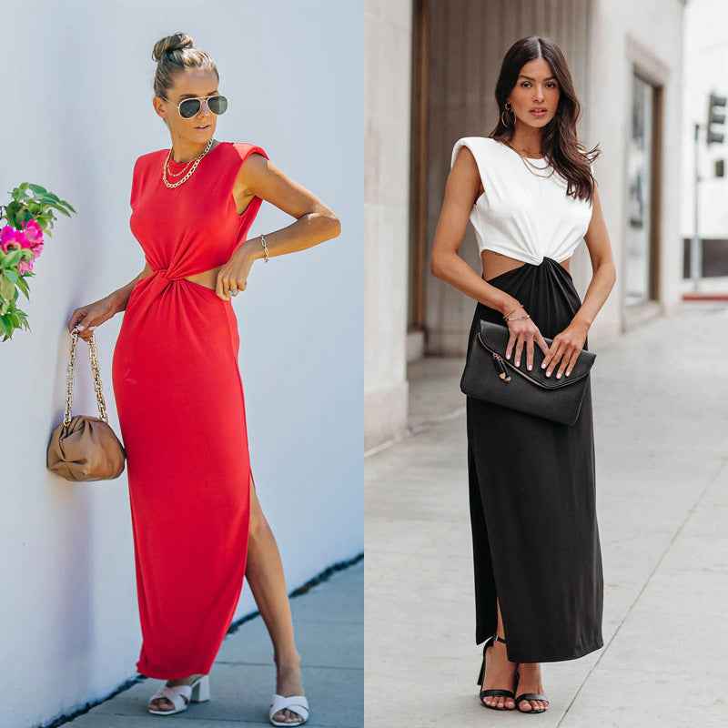 Womens Hollow-out Chic And Elegant Casual Dress