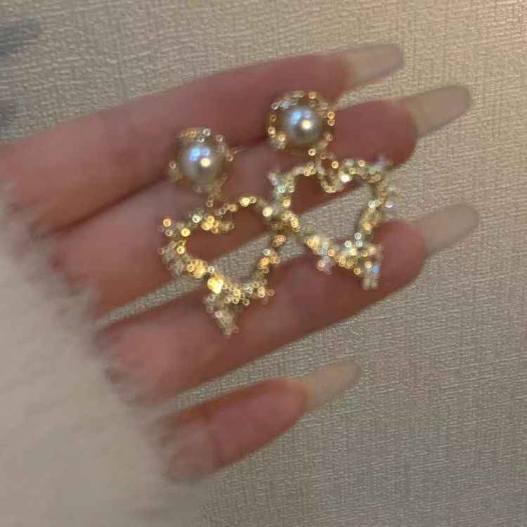 2026 Minimalist Heart Earrings, European Style Pearl Studs, Bold Niche Jewelry