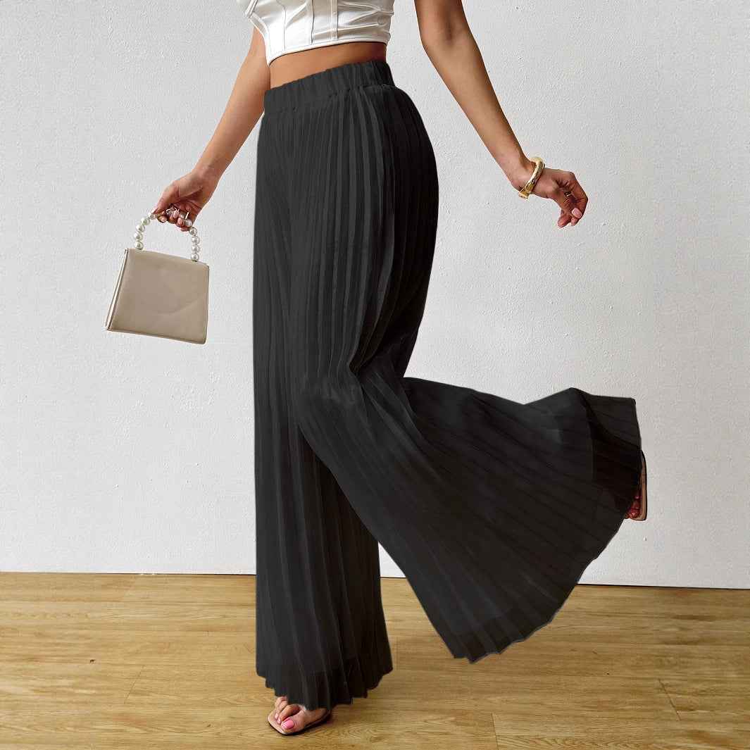 Resort-style Casual And Comfortable Solid-color Womens Trousers