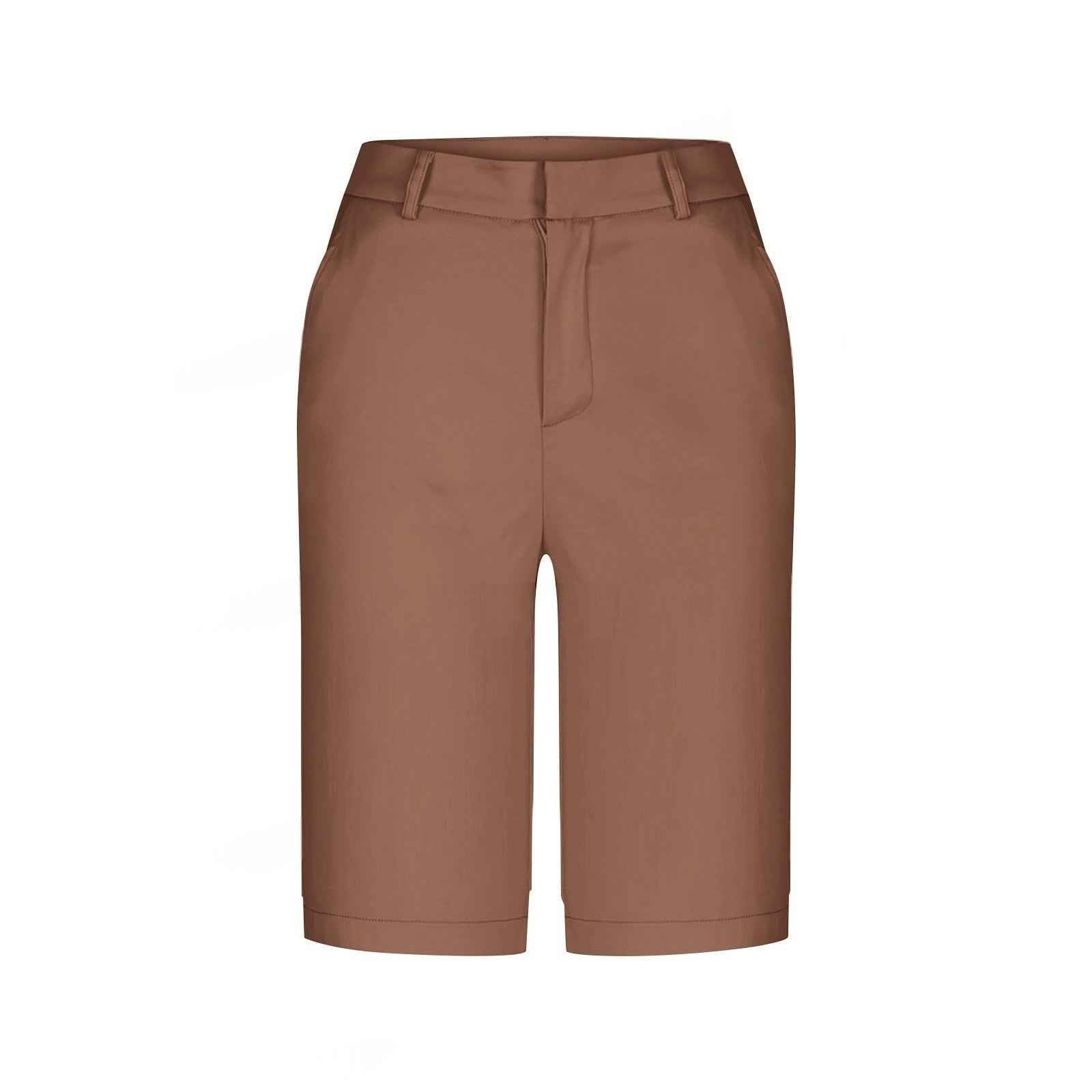 Womens Straight-leg Draping Korean-style Slim-fit Suit Pants