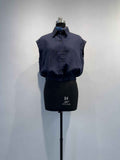 Womens Linen-blend Short-sleeve Breathable Shirt