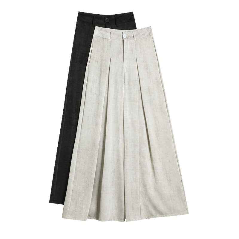 High-Waisted Tie-Dye Wide-Leg Pants – Ice Silk Satin