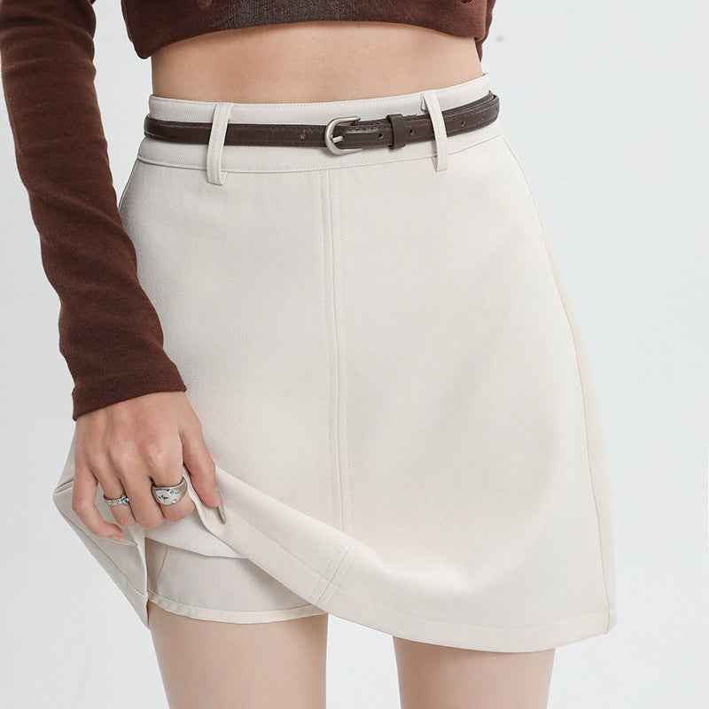 Womens Skirt A-line Design Solid Color Fashionable
