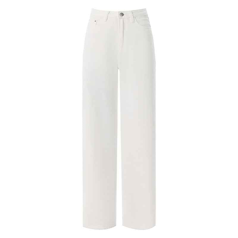 Women's Slim Straight-Leg Jeans – Korean Style Denim