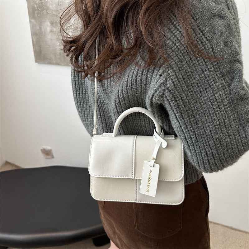 Textured Patchwork Tote Bag in PU Leather