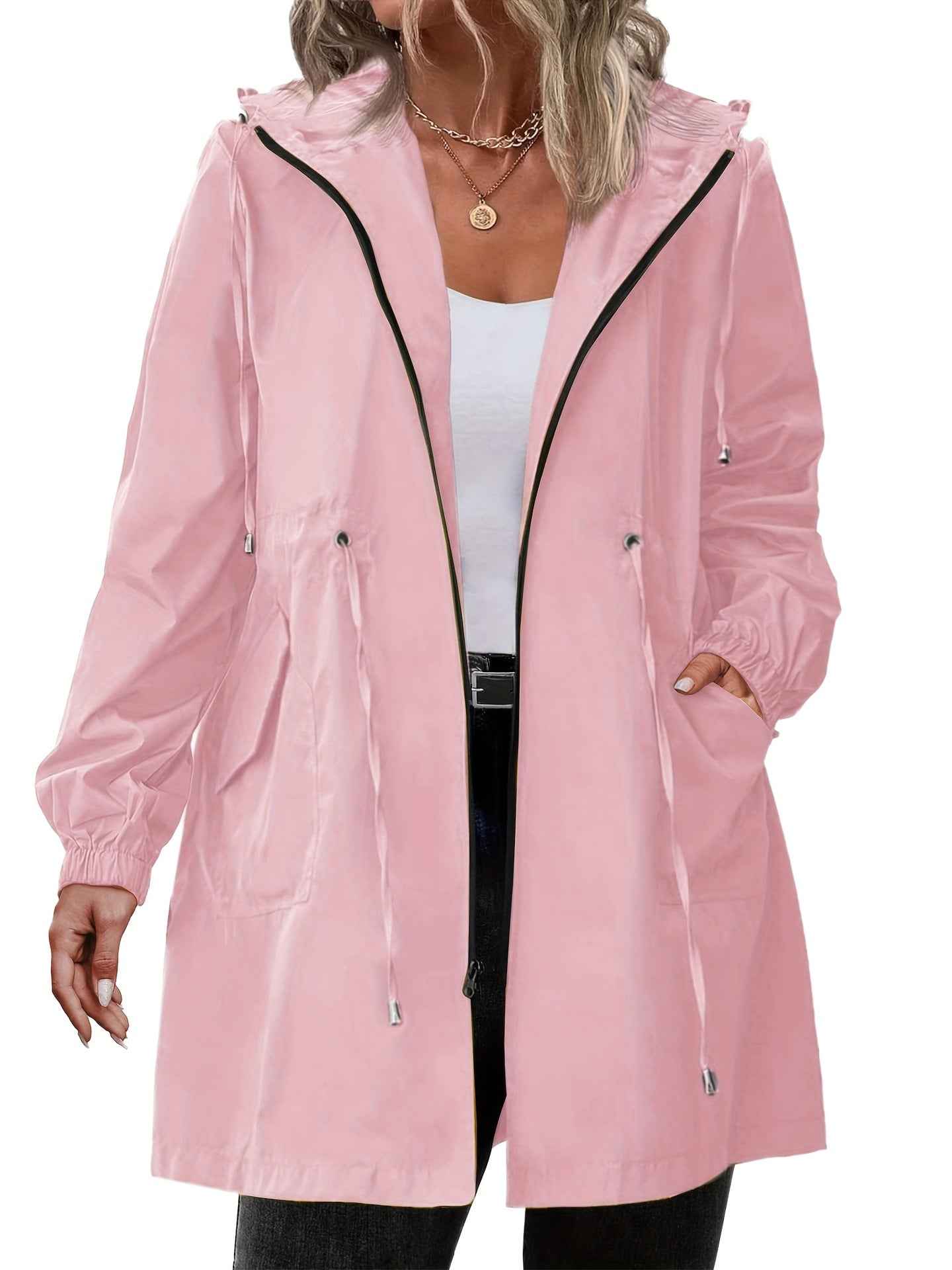 Plus-size Womens Outdoor Sportswear Lightweight Windbreaker