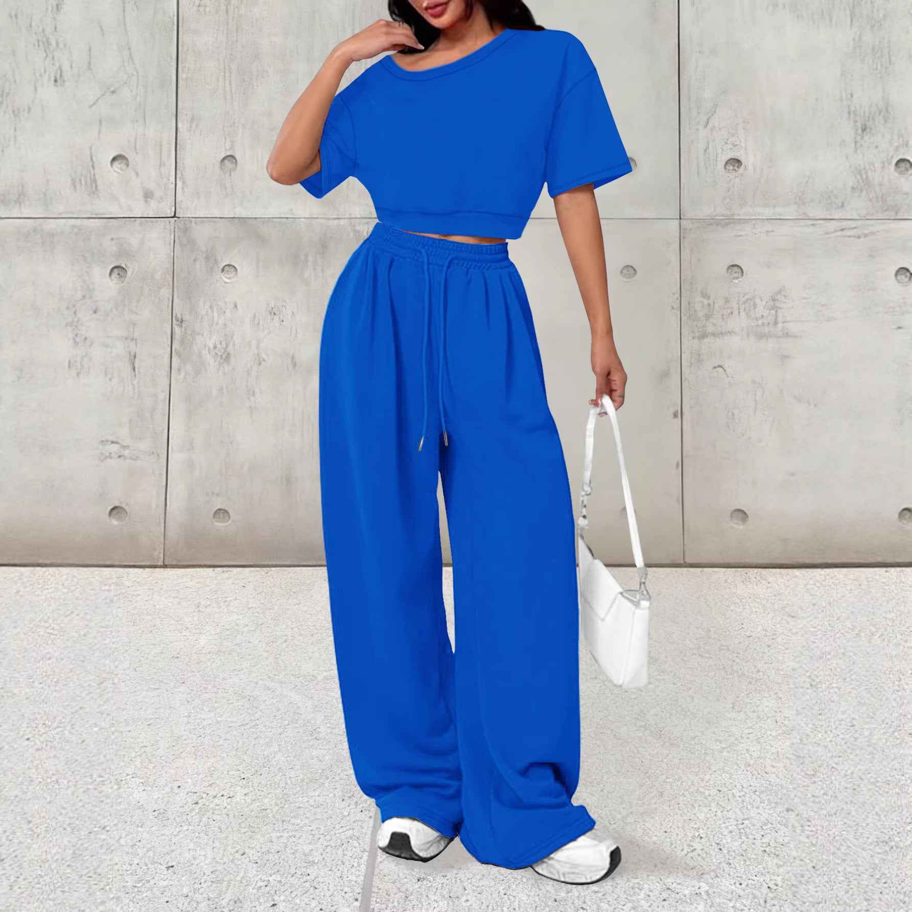 Womens Casual Set With A Crew Neck