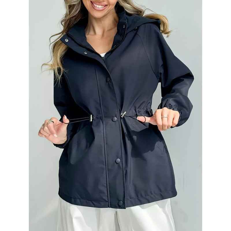 Womens Waterproof Slim-Fit Trench Coat