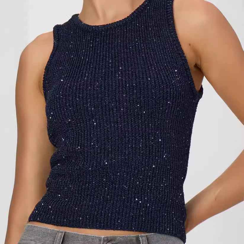 Slim Fit Sleeveless Tank Top | Women's Polyester Vest