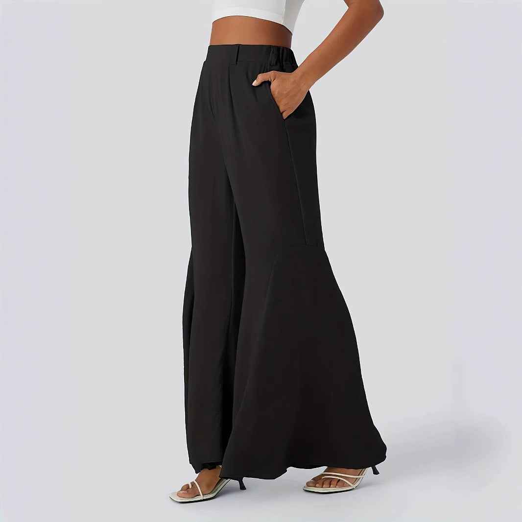 Stylish And Elegant Solid-color Versatile Flared Pants For Women