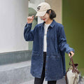Casual Trench Coat Mid-length Loose Fit Plus Size