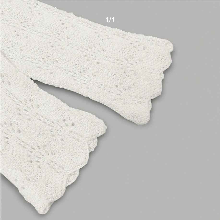 Hollow-Out U-Neck Tie-Up Top — White