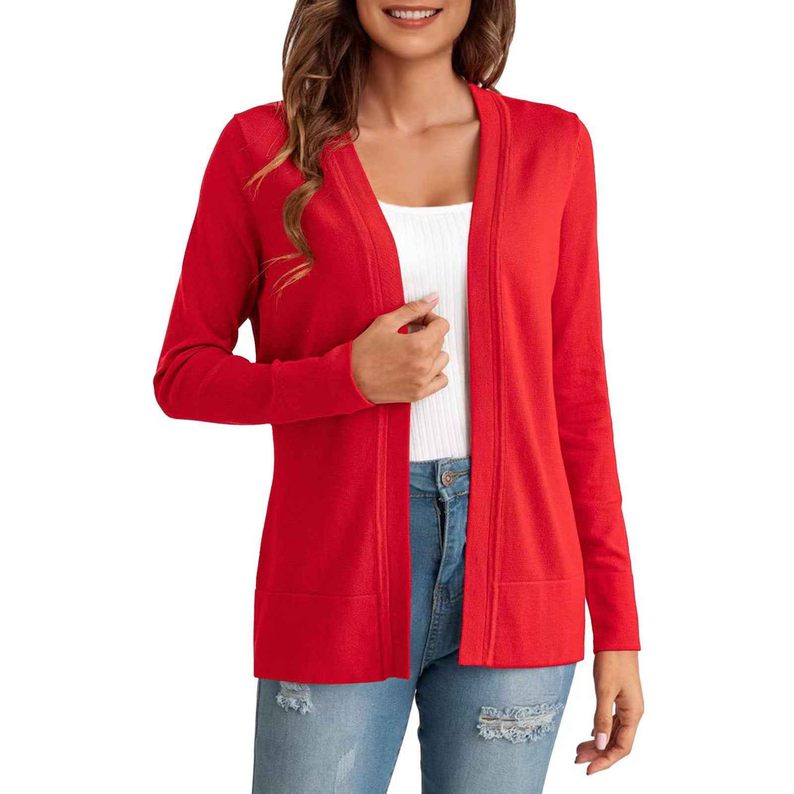 Loose Knitted Cardigan Coat – Casual All-Match Style