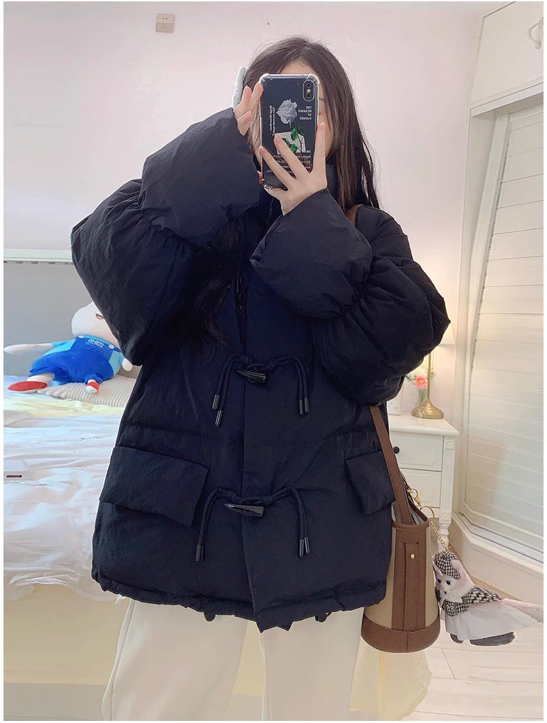Cotton-Padded Coat with Princess Sleeves – 5 Pastel Colours