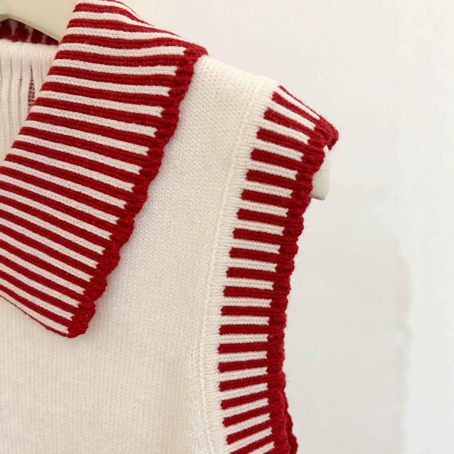Colour Block Striped Knit Vest – Oversized Viscose Top