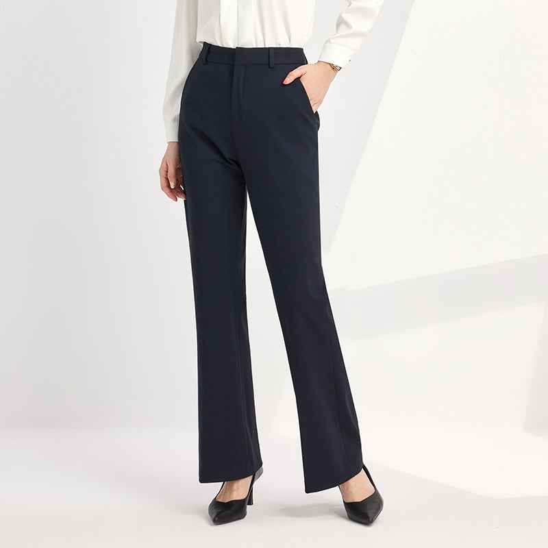 Wide-leg Straight-cut Draped Palazzo Pants With A Slight Flare At The Hem