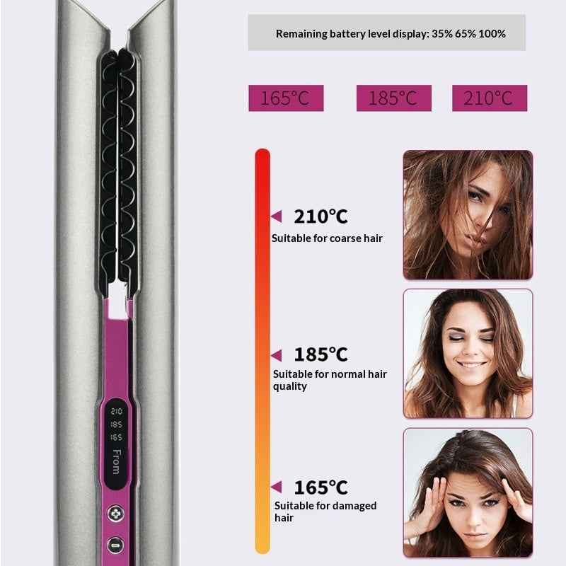 Wireless 2-in-1 Hair Straightener & Curling Iron