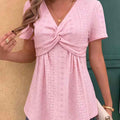 Loose-Fit Round Neck Short Sleeve Top