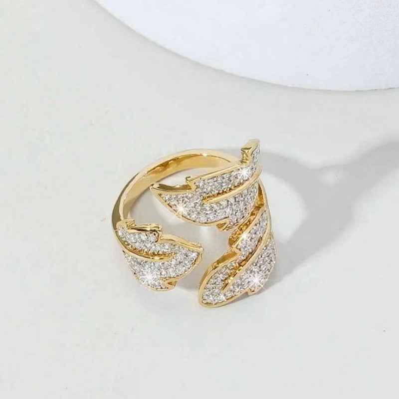 European And American Fashion Light Luxury Zircon Ring