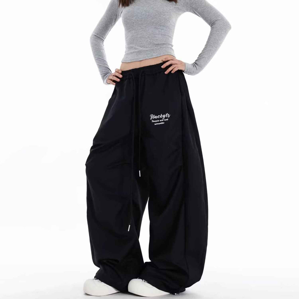 Relaxed-Fit Straight-Leg Pants – Lightweight Polyester, Full Length