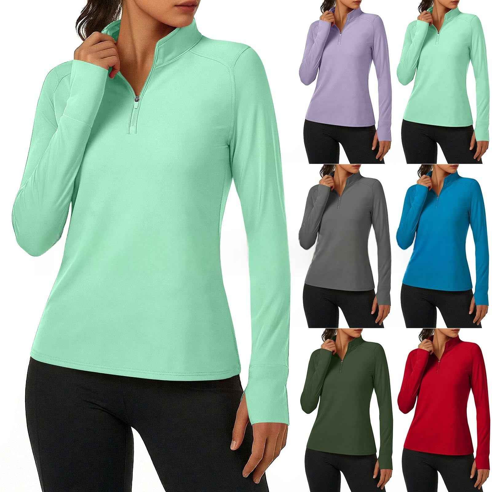Womens Casual Solid-color Versatile Bottoming Shirt