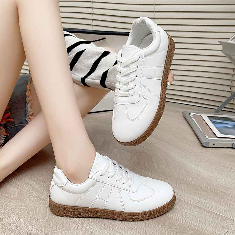 Women's Retro Flat Sneakers – Cross-Strap Casual Shoes | 2 Colours