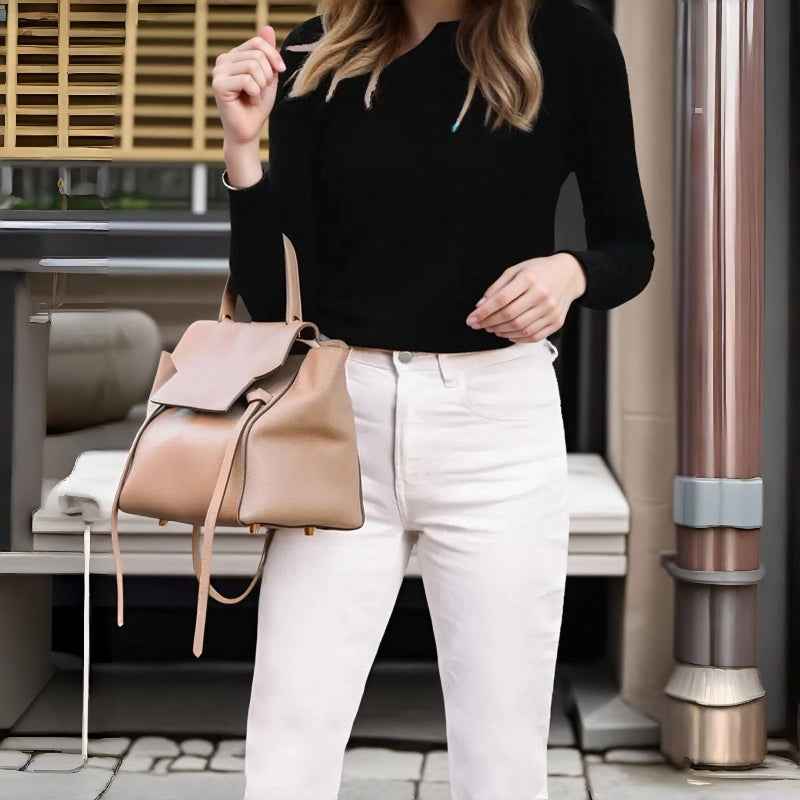 Women's White Cropped Straight-Leg Jeans – Slim Fit
