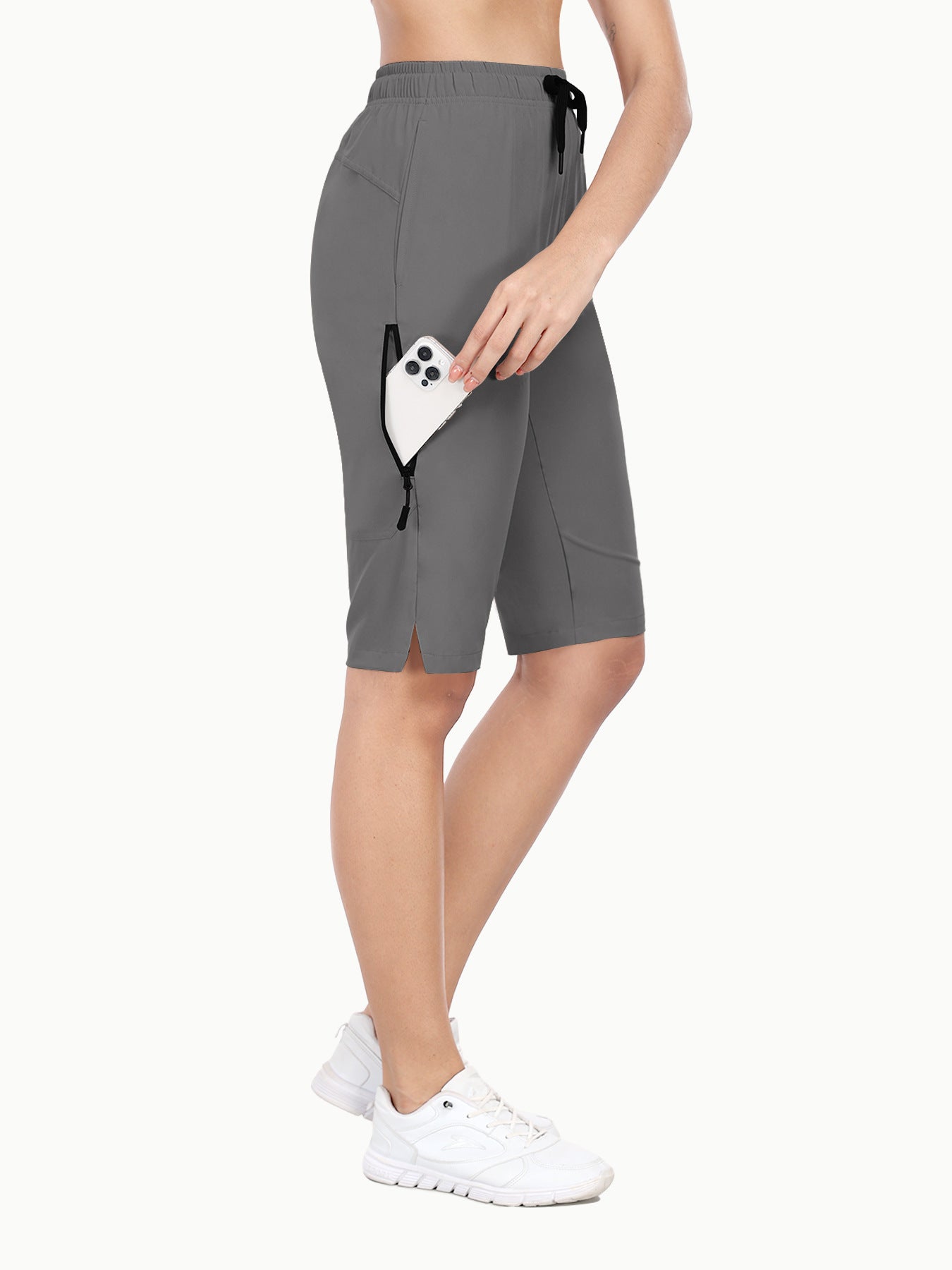 Mid-Waist Cropped Straight-Leg Casual Pants