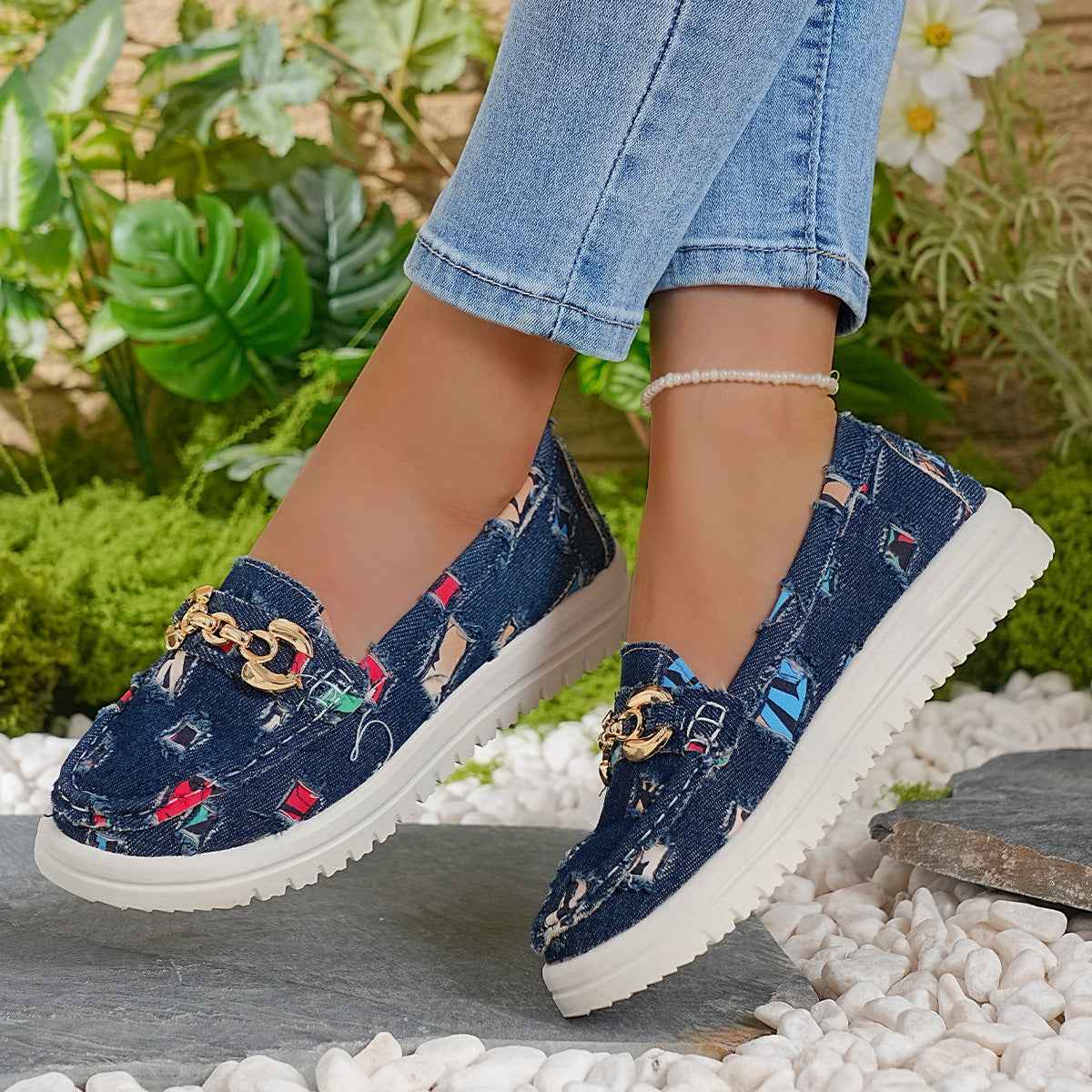 Colour-Block Canvas Sneakers — 4 Colours