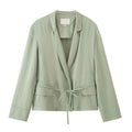 Womens Versatile Lace-up Waist-cinching Casual Jacket