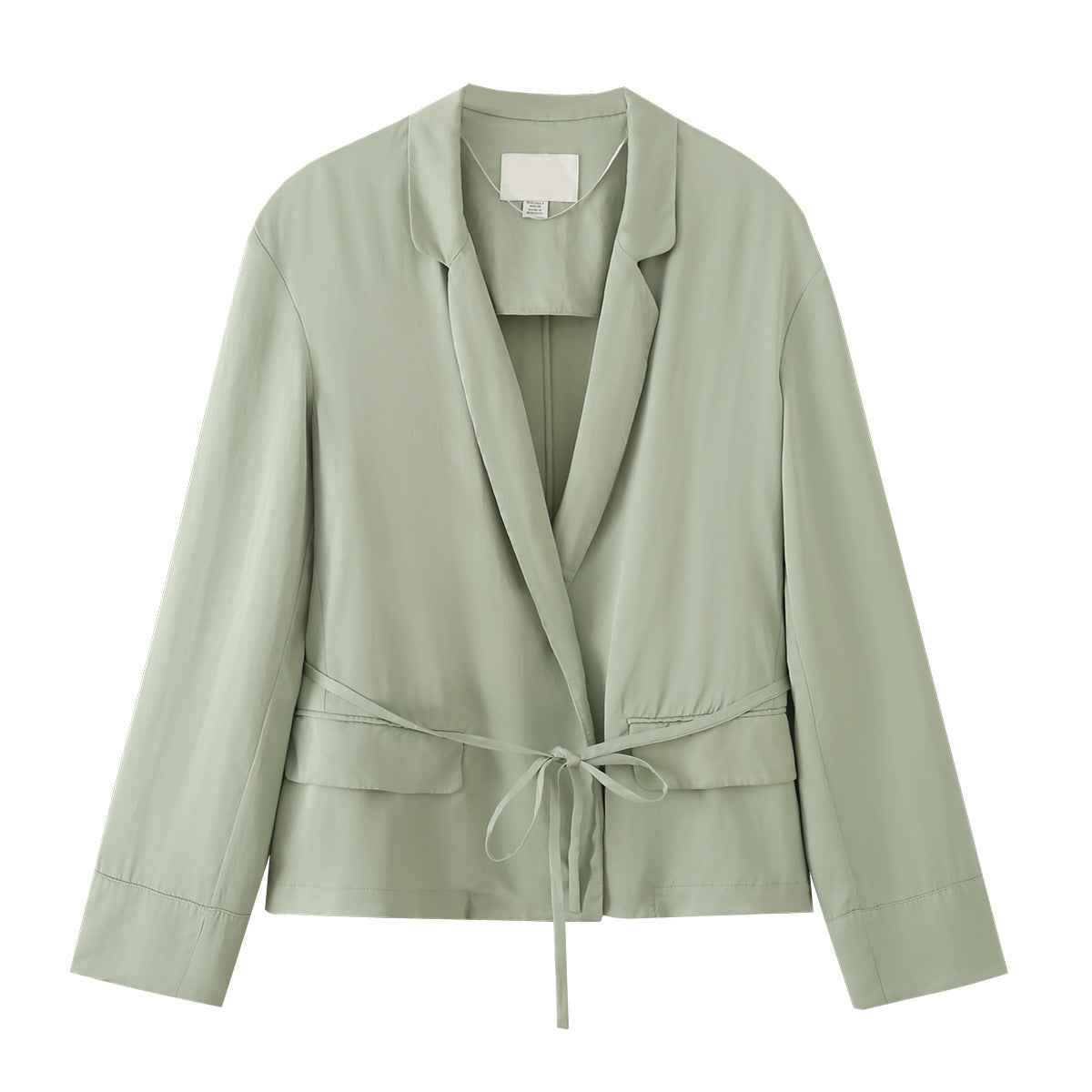 Womens Versatile Lace-up Waist-cinching Casual Jacket