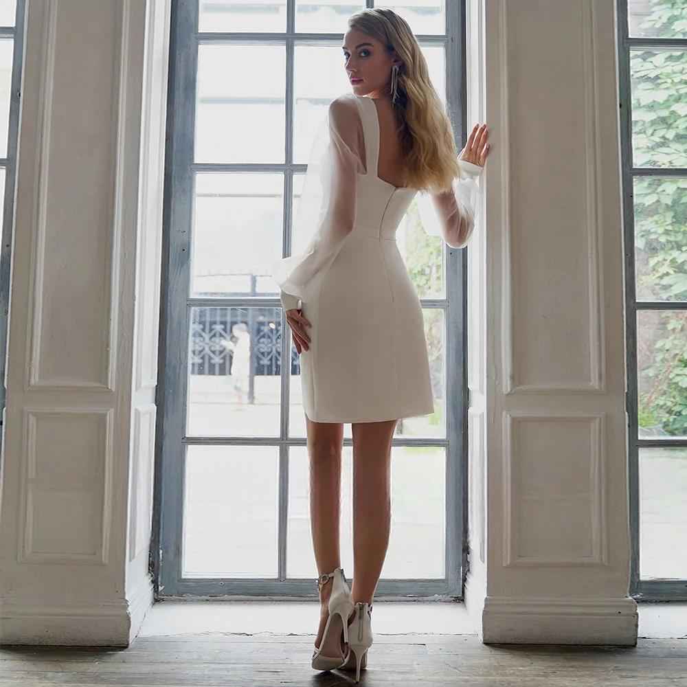 Women's White Sheer Tulle Slim-Fit Sleeveless Dress — XS–3XL