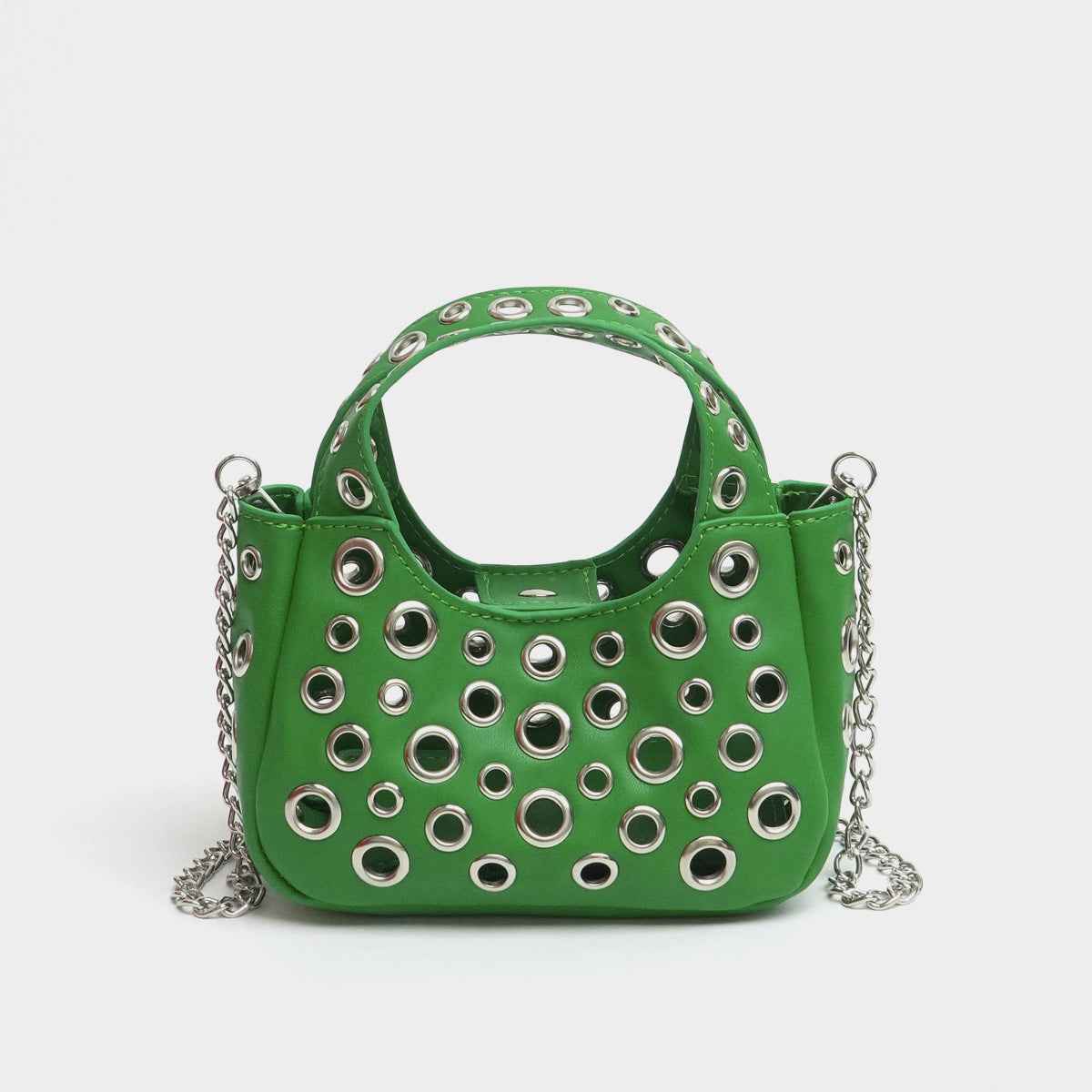 Rivet Bucket Bag — PU Crossbody, Vintage Style, 4 Colours