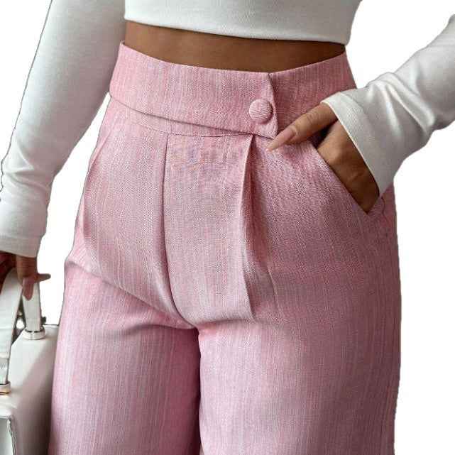 High-Waist Straight-Leg Pants — 6 Colors
