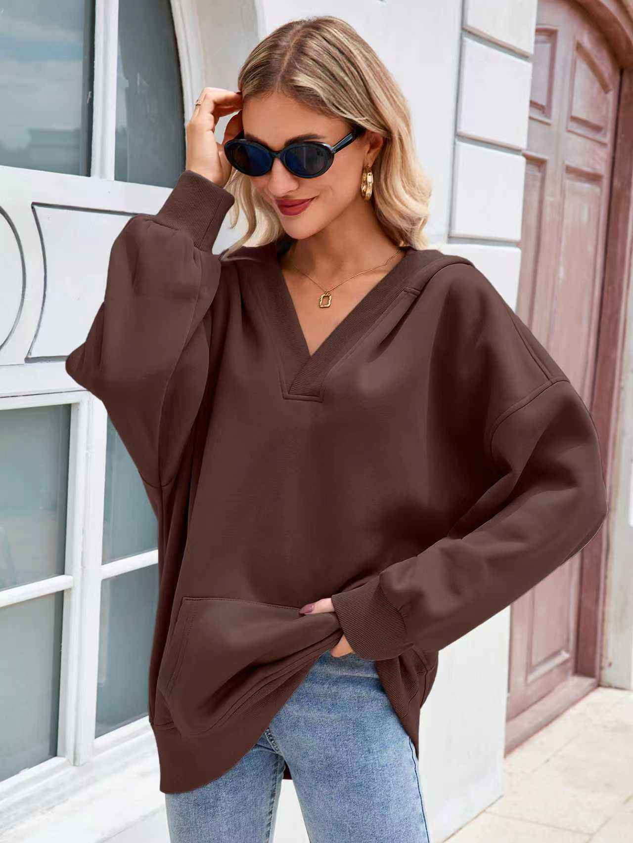 Women's Relaxed Fit Pullover Hoodie with Pockets