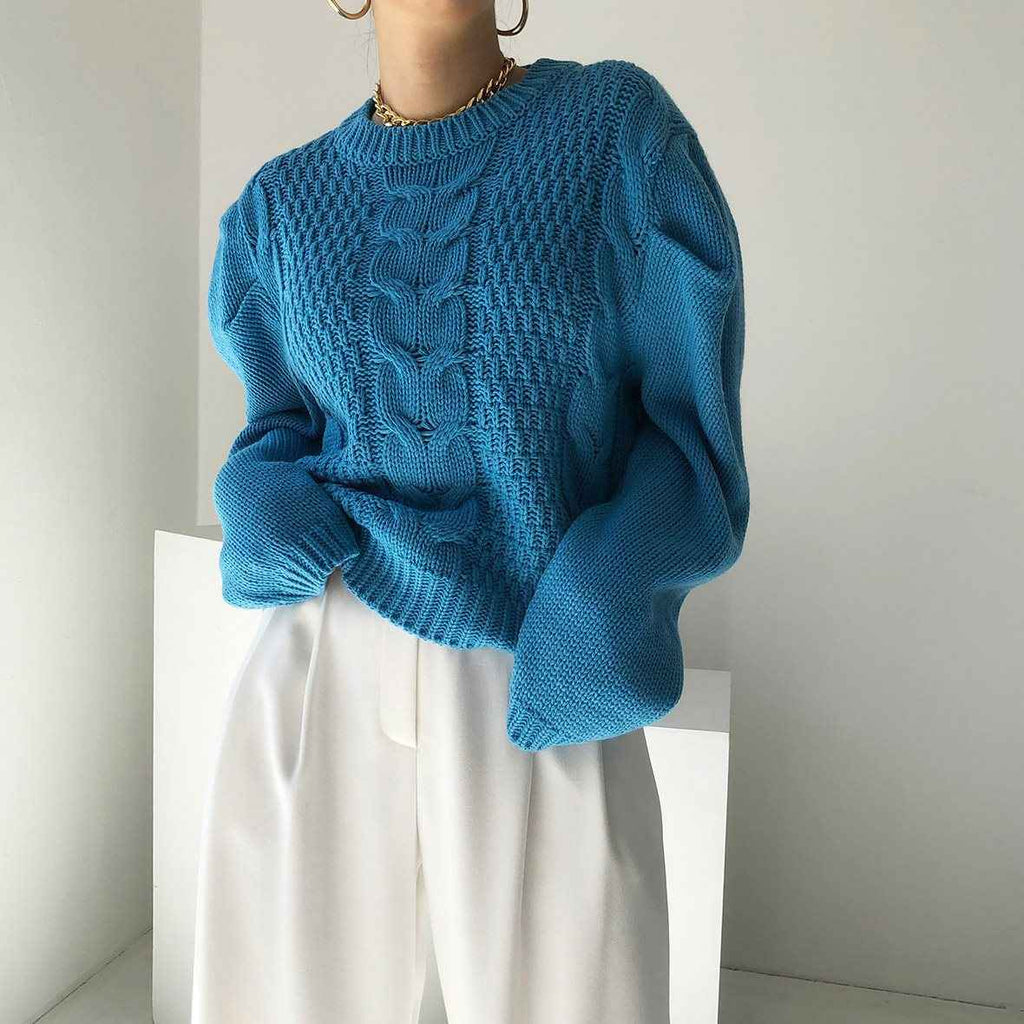 Women's Off-Shoulder Cable-Knit Sweater