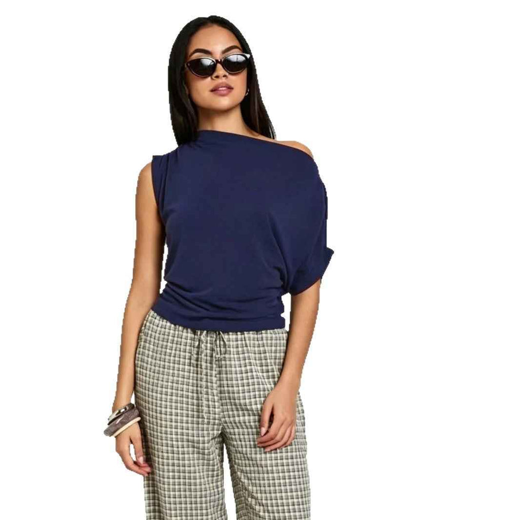 Summer Laid-back Off-shoulder Sleeveless Top