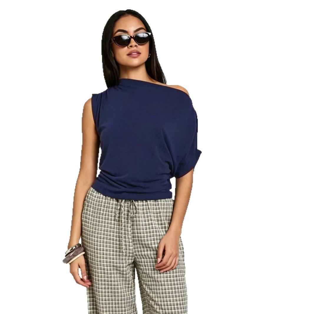 Summer Laid-back Off-shoulder Sleeveless Top